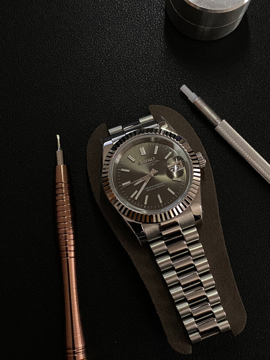 DateJust Dark Grey Sunburst - Custom Seiko NH35 Automatic Watch